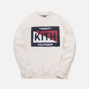 Kith x Tommy Hilfiger Slash Logo Crewneck - Cream